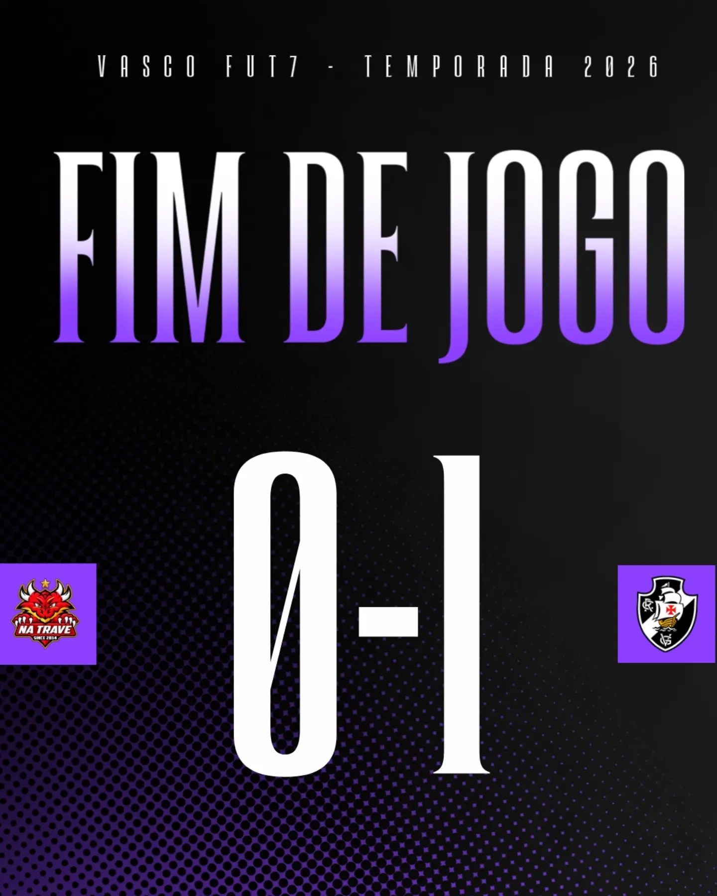 Vasco supera na Trave com gol de Bill e mantém bom momento no futebol 7