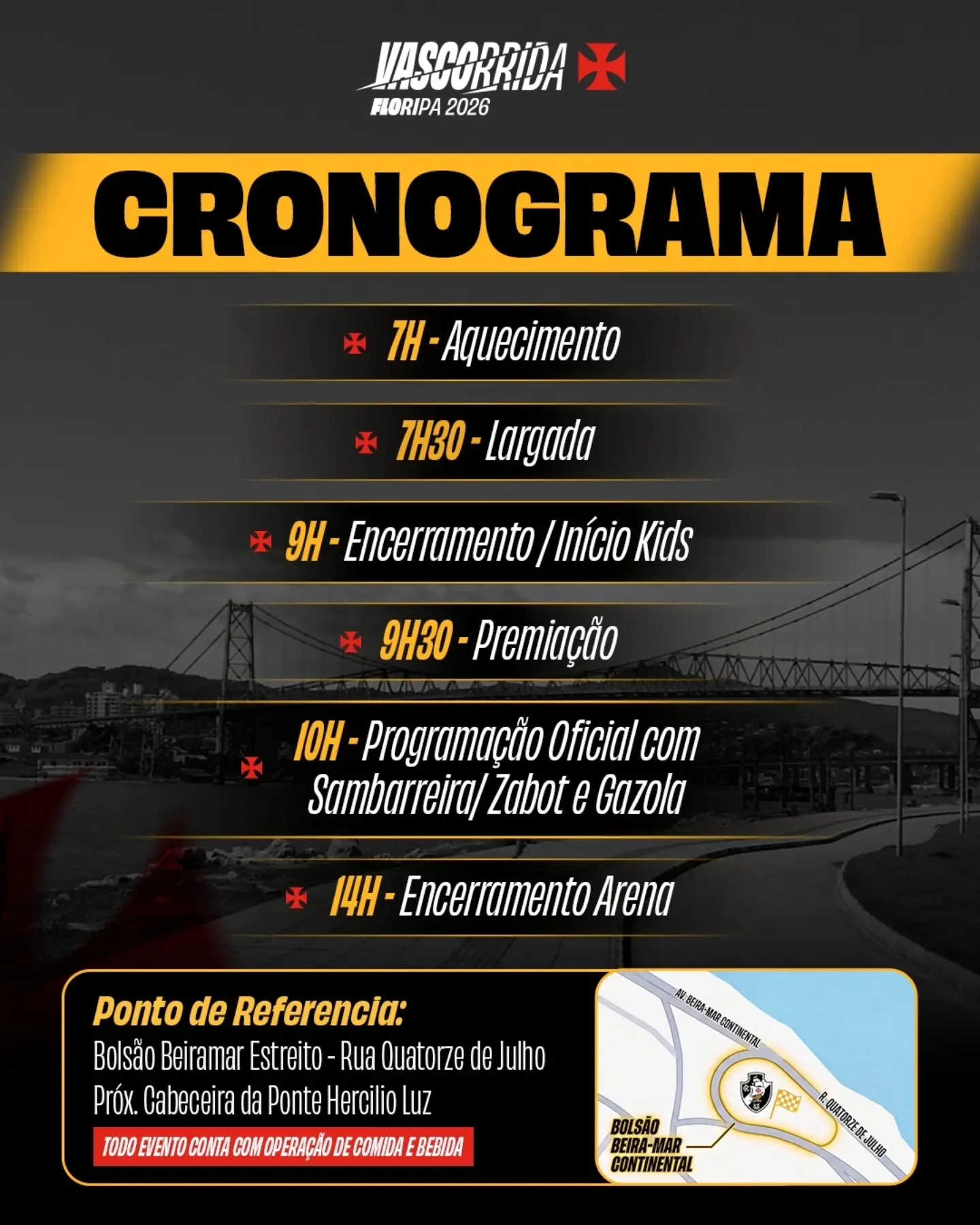 Vascorrida em Florianópolis define cronograma completo para a edição de 2026