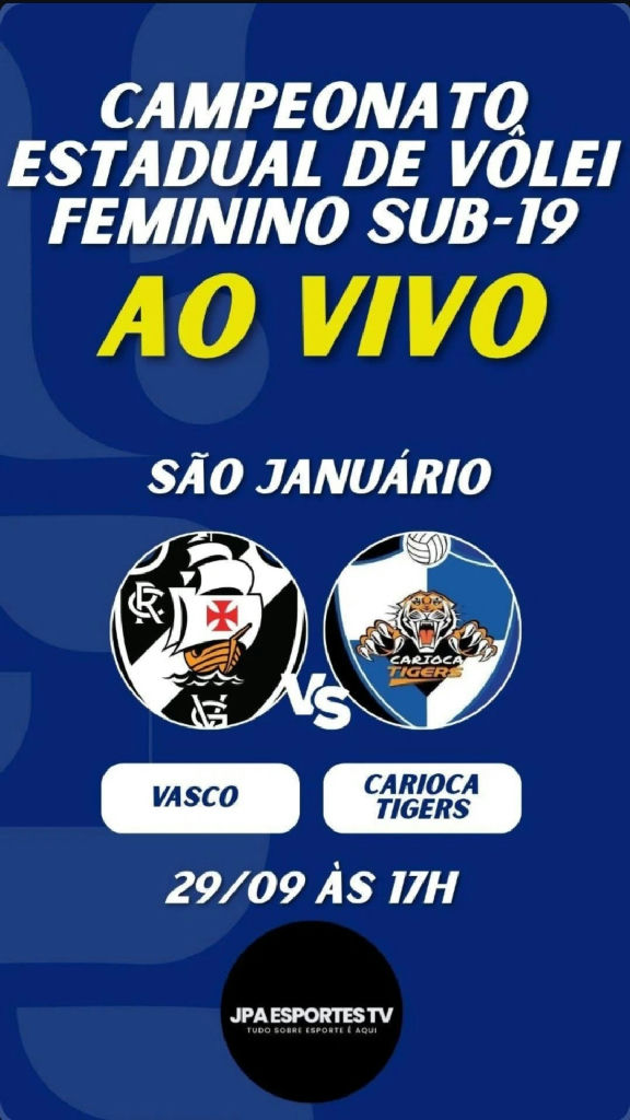 Vôlei feminino sub-19: Vasco e Carioca Tigers se enfrentam em São Januário por vaga no estadual