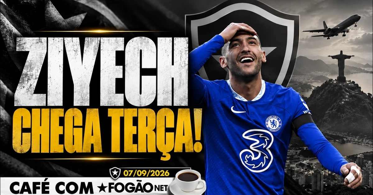 Ziyech desembarca no Rio de Janeiro nesta terça-feira para reforçar o Botafogo