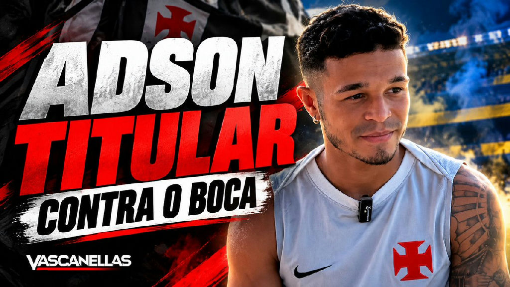 Adson ganha vaga no ataque do Vasco para enfrentar o Boca Juniors ao lado de Gómez e Duarte