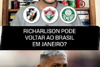 Atacante Richarlison pode retornar ao Brasil em janeiro em meio a impasse com Tottenham