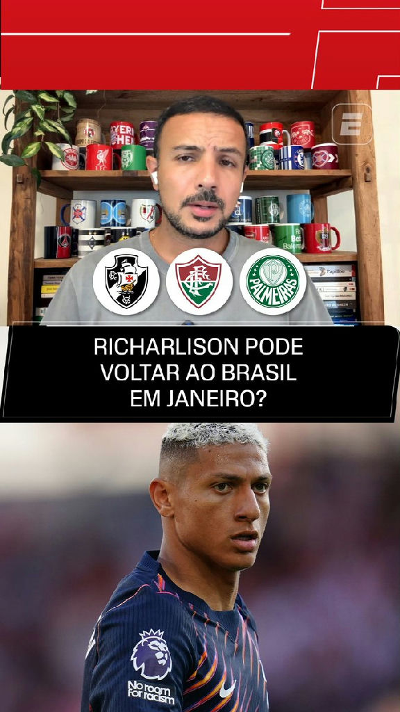 Atacante Richarlison pode retornar ao Brasil em janeiro em meio a impasse com Tottenham