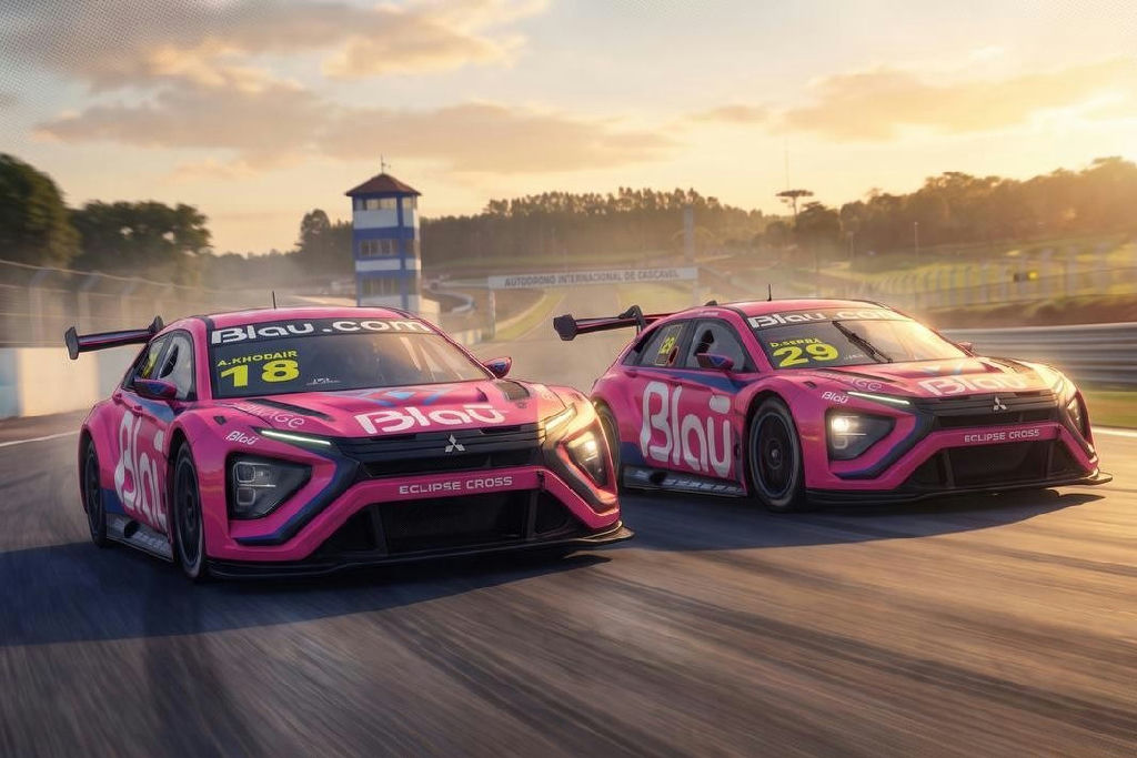 Blau Motorsport adota pintura rosa em Cascavel para campanha de conscientização