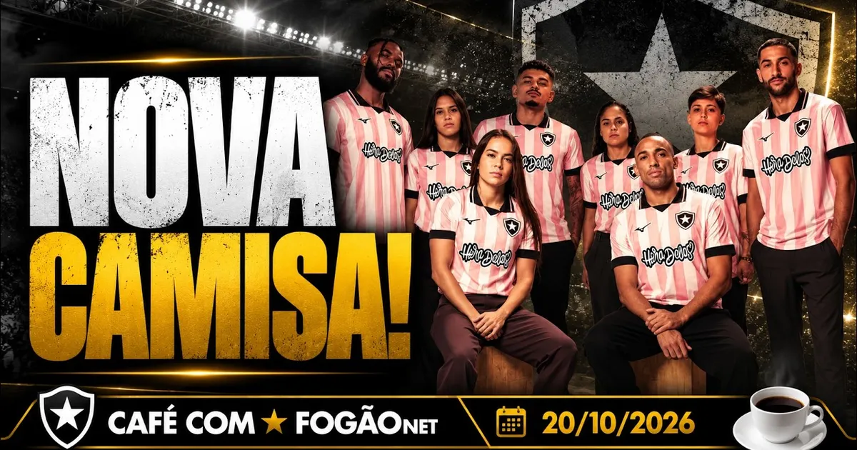 Botafogo apresenta nova camisa rosa e reduz risco de queda no brasileiro