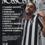 Botafogo define escalação oficial para o clássico contra o Vasco