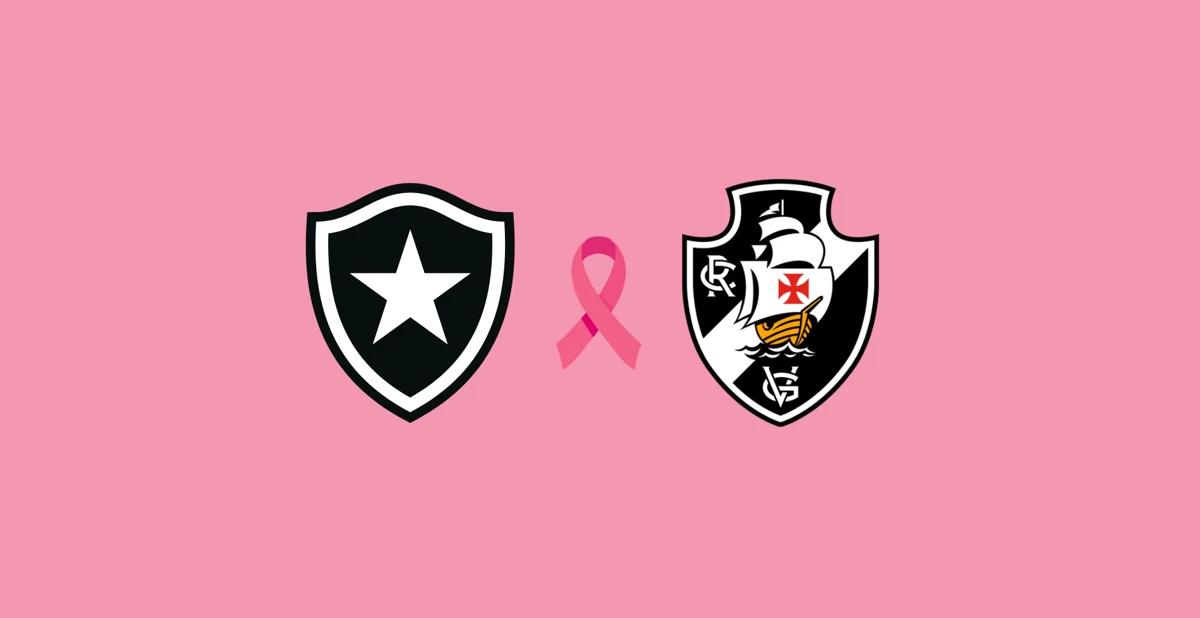 Botafogo e Vasco promovem conscientização sobre câncer de mama em ação conjunta