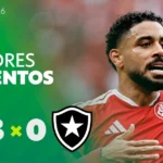 Botafogo perde para o Internacional por três a zero no Beira-Rio