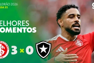 Botafogo perde para o Internacional por três a zero no Beira-Rio