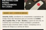Candidato à presidência Pedro Strozenberg realiza encontro com torcedores