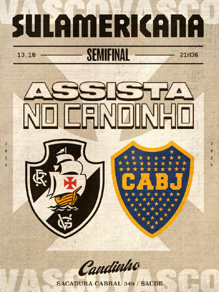 Centro Cultural Cândido José de Araújo promove exibição de Vasco e Boca Juniors