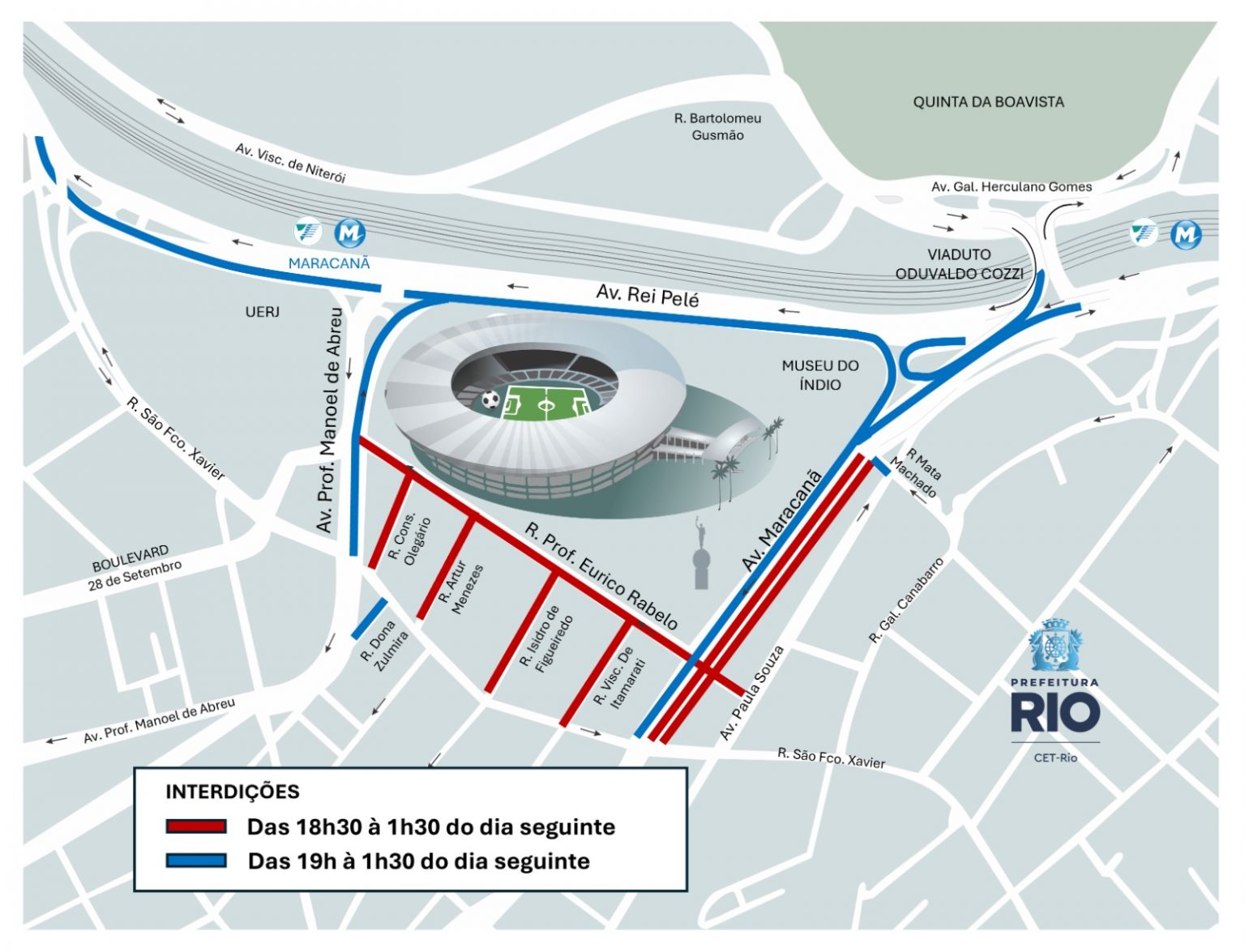 Cet-rio monta esquema especial de trânsito para partida no Maracanã