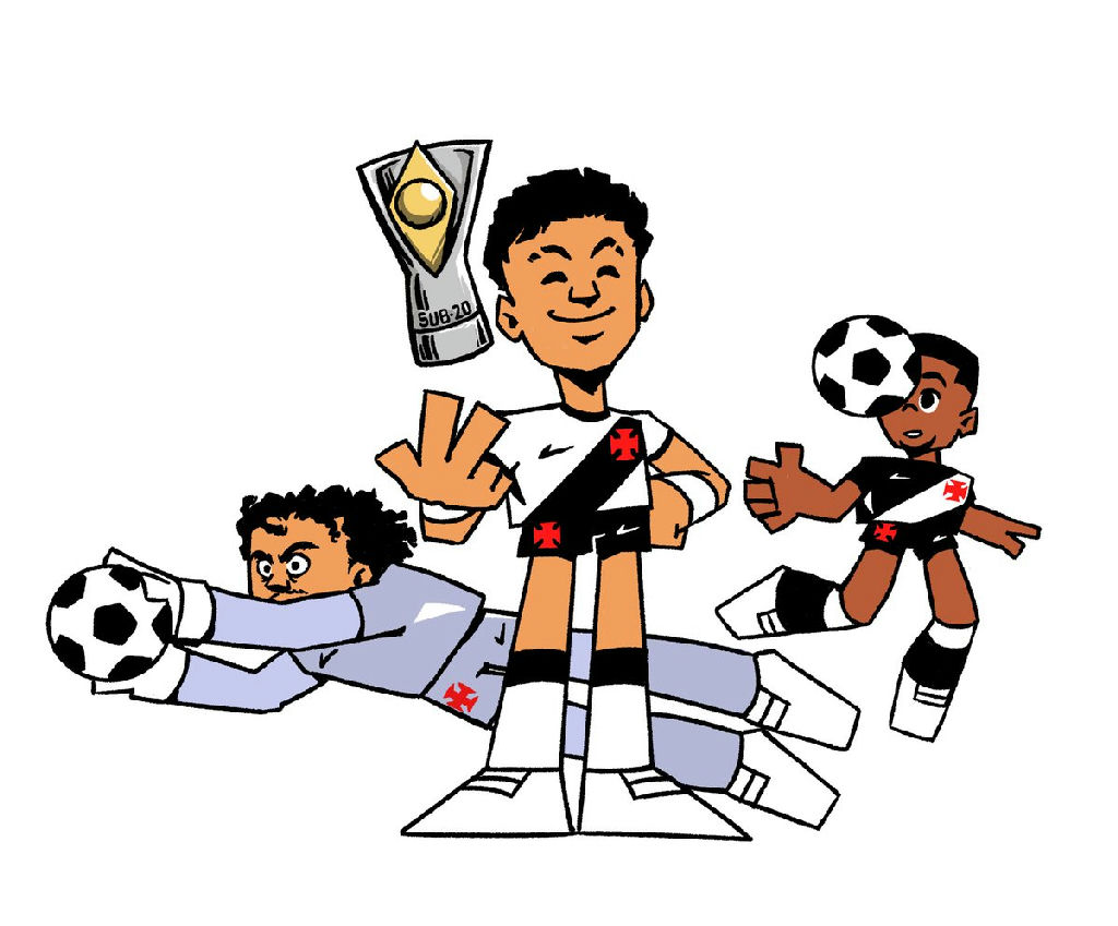 Charge do Vascomics celebra a conquista do Campeonato Brasileiro Sub-20