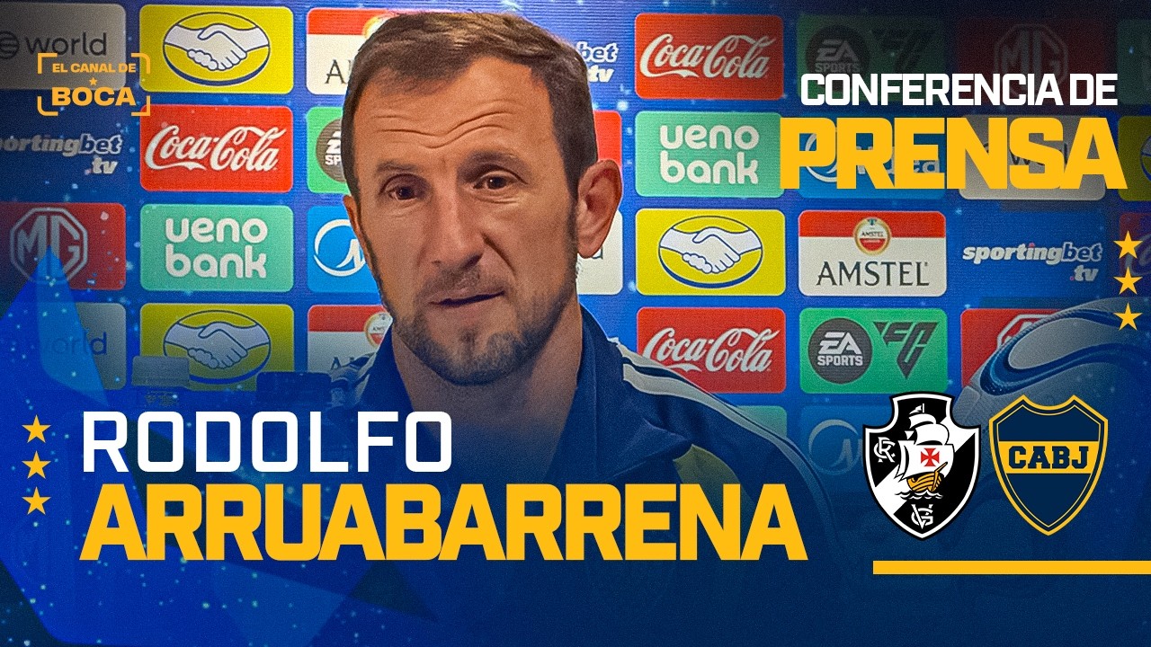 Coletiva de imprensa do treinador do boca juniors após revés para o vasco