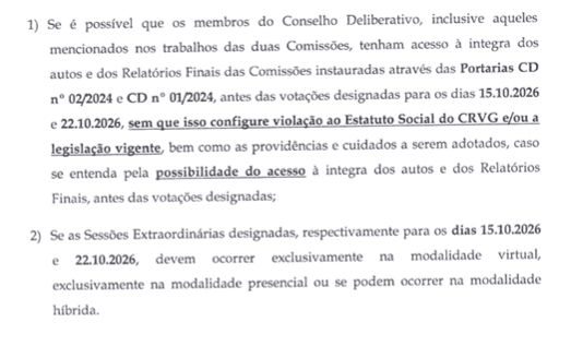 Conselho Deliberativo do Vasco suspende votações sobre comissões da SAF
