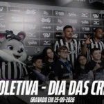 Crianças sócias do Camisa 7 entrevistam Tiquinho Soares e Júnior Santos no Nilton Santos