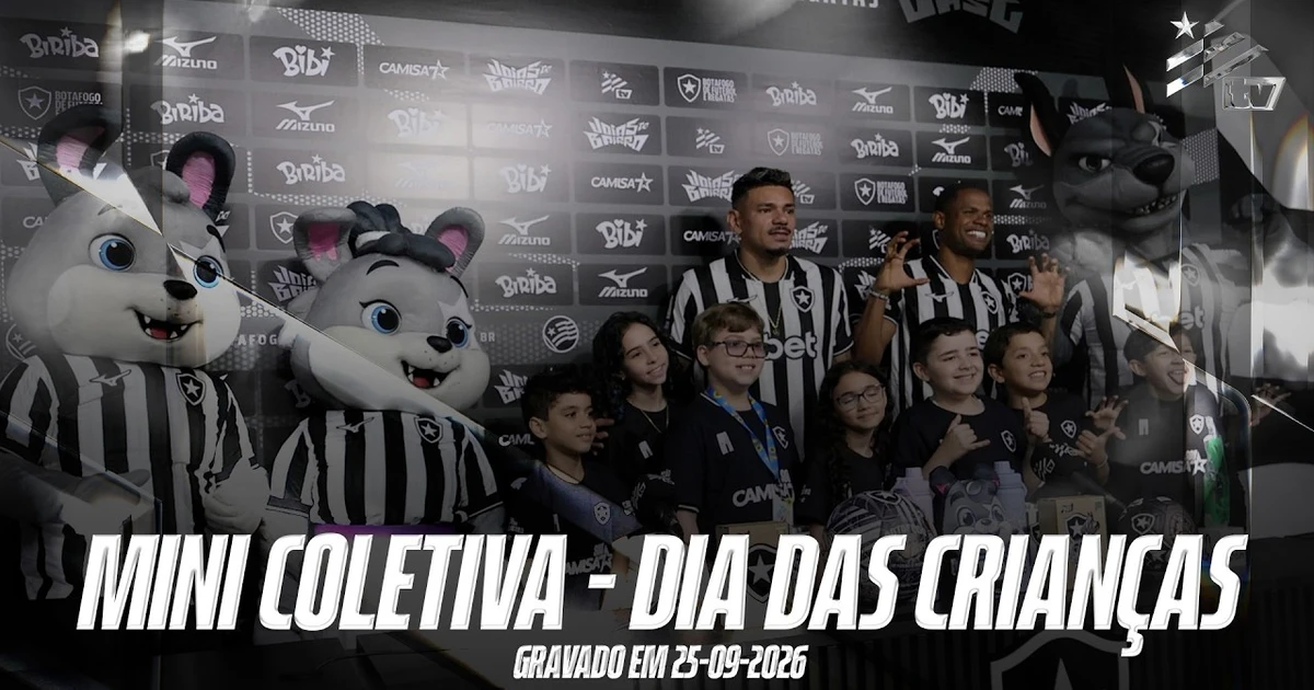 Crianças sócias do Camisa 7 entrevistam Tiquinho Soares e Júnior Santos no Nilton Santos