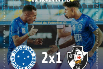Cruzeiro vence Vasco por 2 a 1 em duelo decisivo pela Liga Nacional de Futevôlei