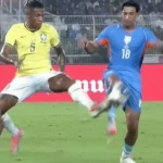 Danilo participa de vitória da Seleção Brasileira em amistoso contra a Índia