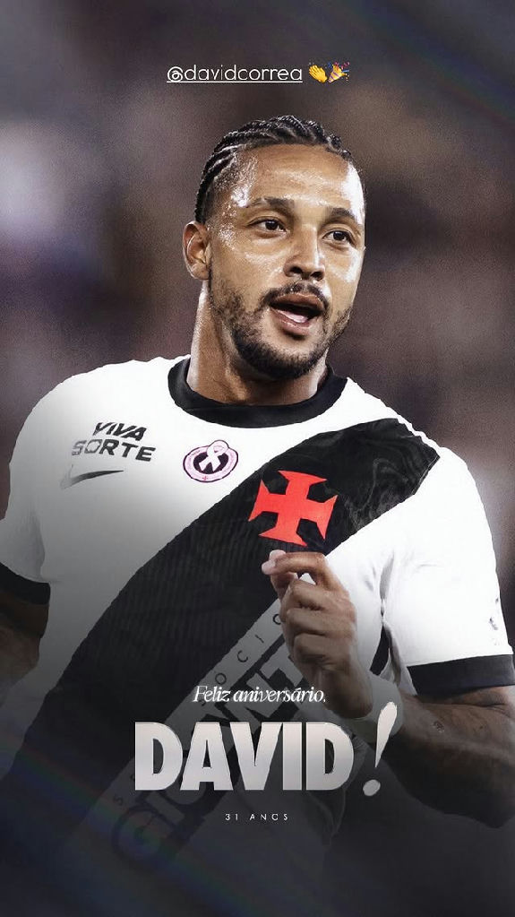 David comemora aniversário e recebe felicitações oficiais do clube