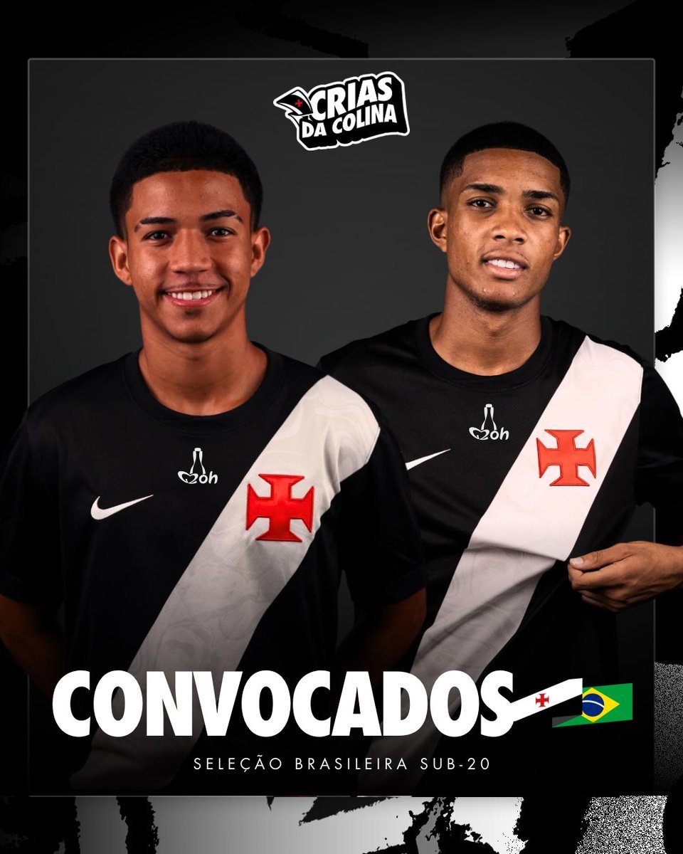 Duas Crias da base do Vasco são chamadas para a Seleção Brasileira Sub-20