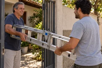 Empréstimo de escada entre vizinhos revela limites da gentileza e gera busca
