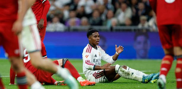 Endrick tem atuação discreta como titular e rival ganha espaço no Real Madrid