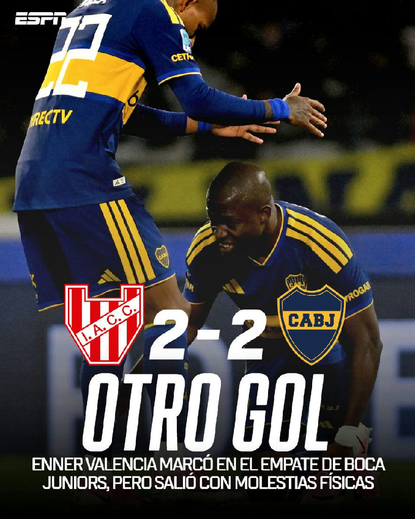 Enner Valencia marca, mas preocupa Boca Juniors após lesão em empate