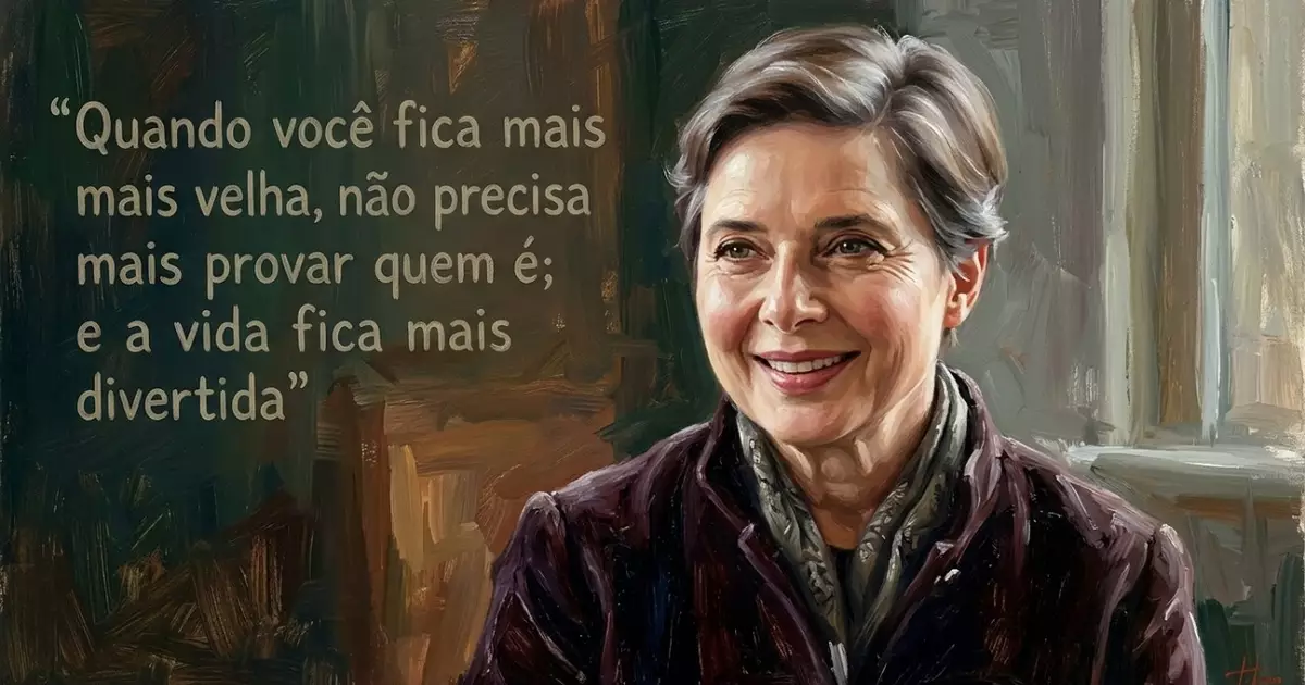 Envelhecimento e liberdade: a visão de Isabella Rossellini sobre a maturidade