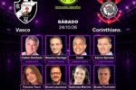 Equipe de transmissão para o jogo entre Vasco e Corinthians na televisão