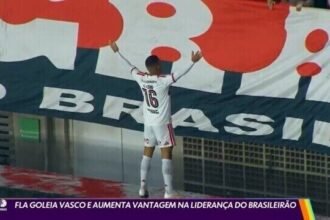 Flamengo aplica goleada sobre o Vasco e dispara na liderança do campeonato