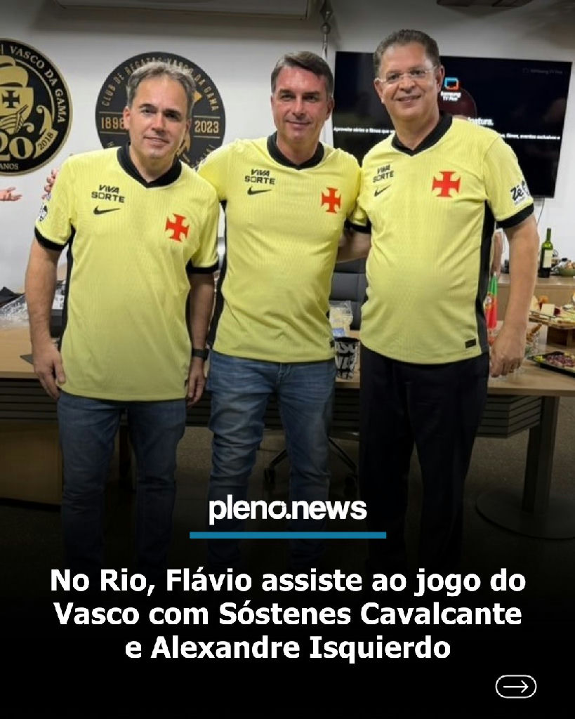 Flávio Bolsonaro marca presença em jogo do Vasco no Rio de Janeiro
