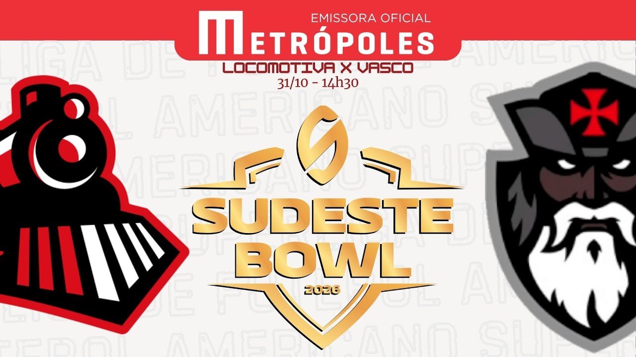 Futebol americano decide o Sudeste Bowl entre Vasco Almirantes e Locomotiva FA