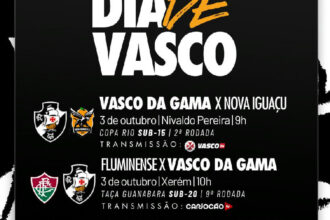 Futebol de base do Vasco terá rodada tripla neste sábado com confrontos importantes
