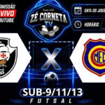Futsal base do vasco enfrenta o madureira pelas categorias sub-9, sub-11 e sub-13
