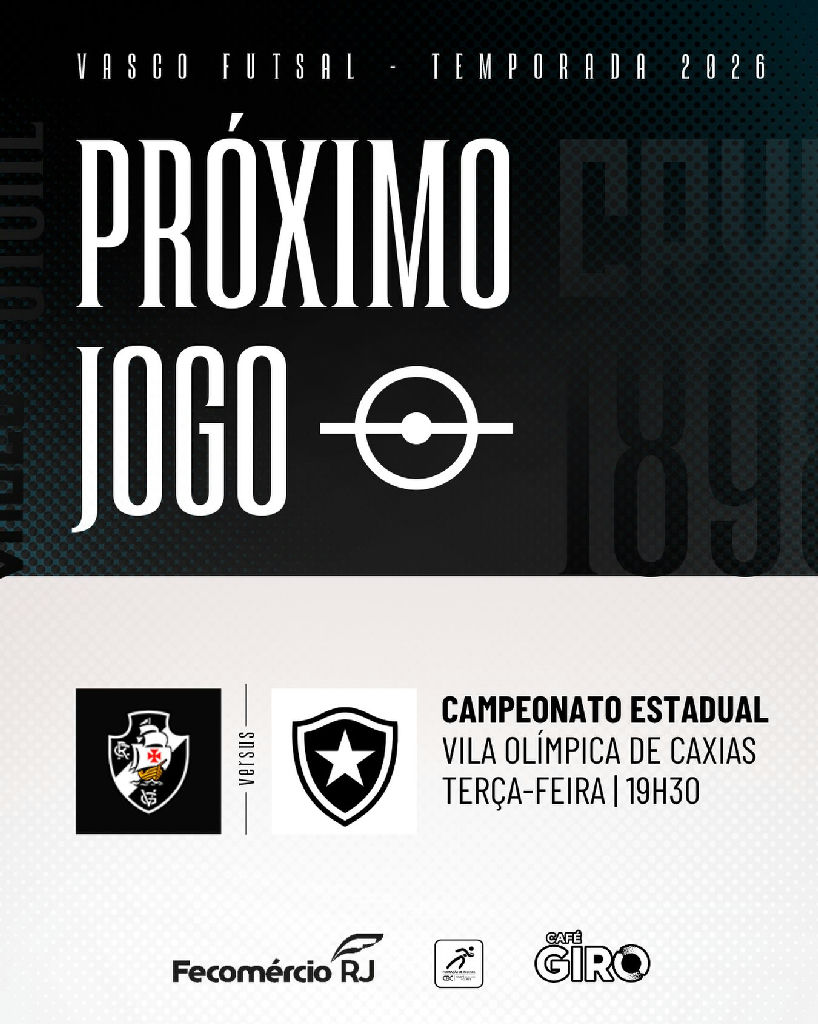 Futsal do Vasco encara o Botafogo pelo Campeonato Estadual