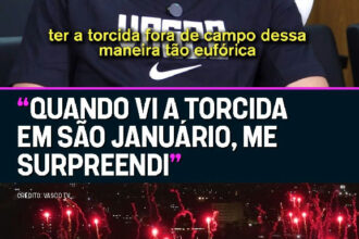 Impacto de São Januário: Colidio revela surpresa com a torcida do Vasco
