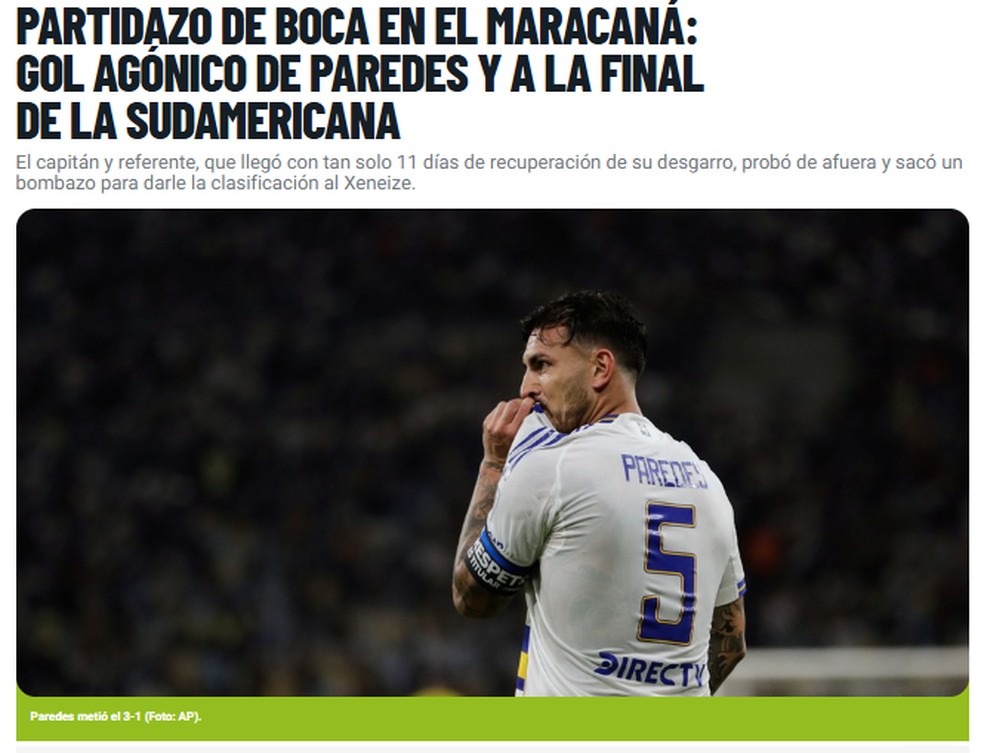 Imprensa argentina destaca classificação do Boca Juniors sobre o Vasco no Maracanã