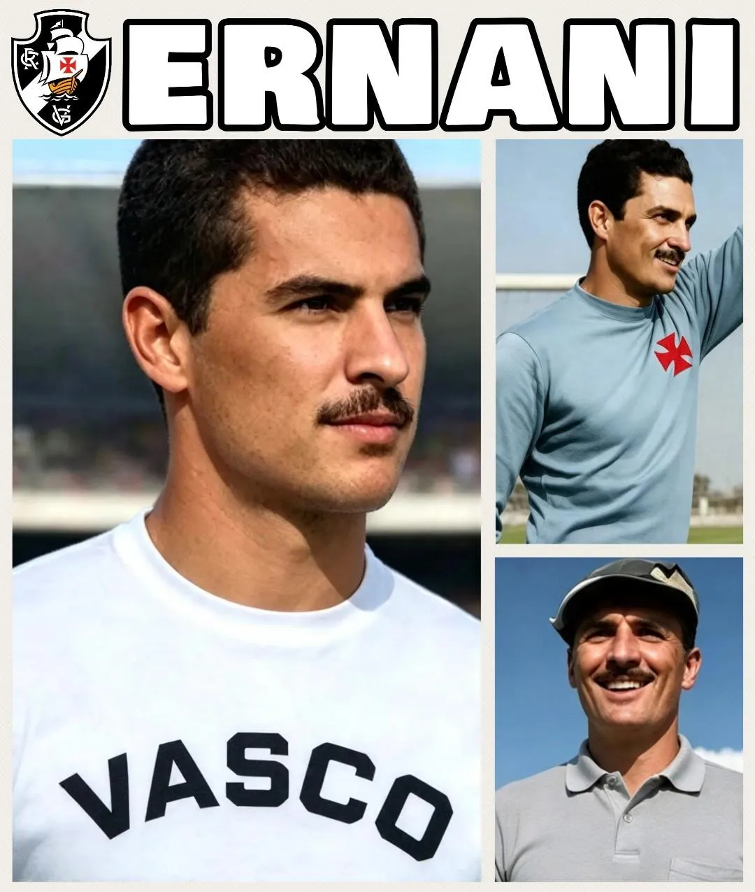 Lembrança histórica do goleiro Ernani, ídolo do Vasco