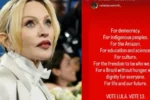 Madonna declara apoio à campanha de Lula no segundo turno das eleições