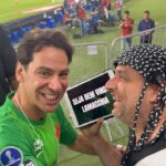 Marcos Lamacchia aparece em registro no Maracanã ao lado de Homem Piruca