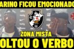 Marino chora na zona mista depois da vitória do Vasco sobre o Corinthians