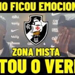 Marino chora na zona mista depois da vitória do Vasco sobre o Corinthians