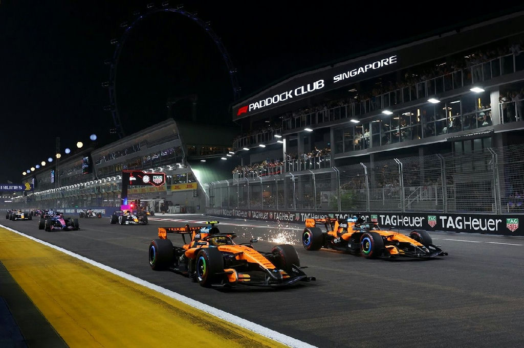Mclaren endurece regras internas após colisão entre Norris e Piastri em Singapura