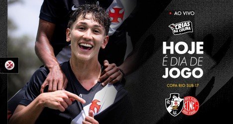 Partida da Copa Rio sub-17 entre Vasco e nova Cidade é transmitida ao vivo