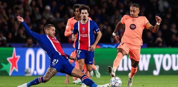 Partida entre parisenses e catalães teve tom recreativo na Champions