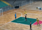 Protesto inusitado marca partida das quartas de final do campeonato catarinense de futsal