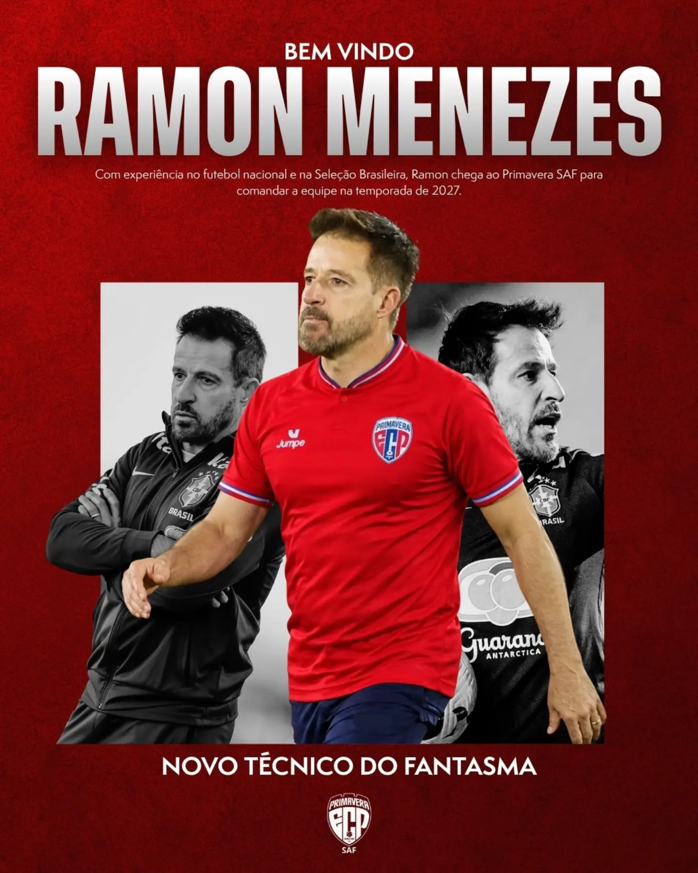Ramon Menezes assume comando técnico do Primavera SAF para a temporada de 2027