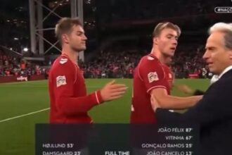 Rasmus Hojlund justifica empurrão em Jorge Jesus após duelo pela Liga das Nações