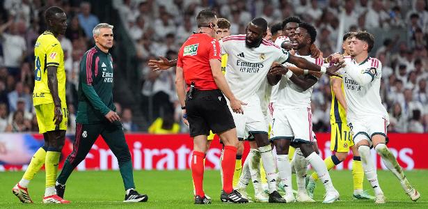 Real Madrid vence Villarreal em jogo marcado por expulsão de Vinicius Junior